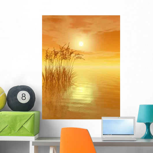 Grass Sunset V Wall Decal