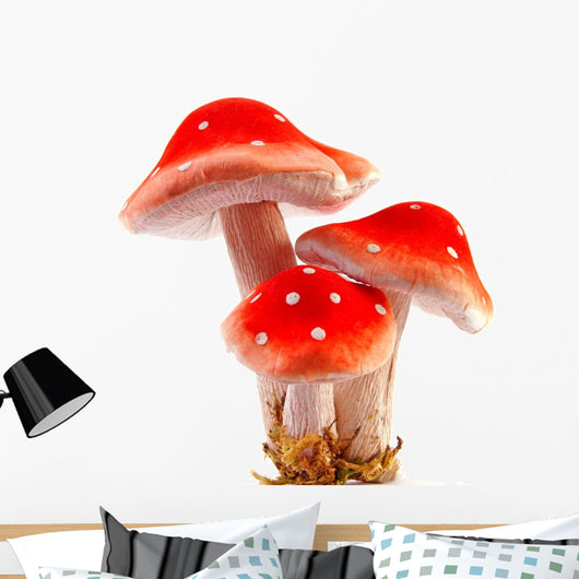 Poisonous Red Mushroom Wall Decal