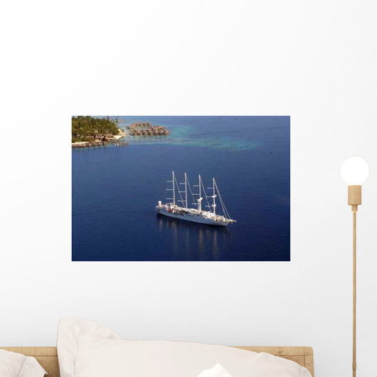 Sailing Cruise Ship Bora Bora Wall Decal