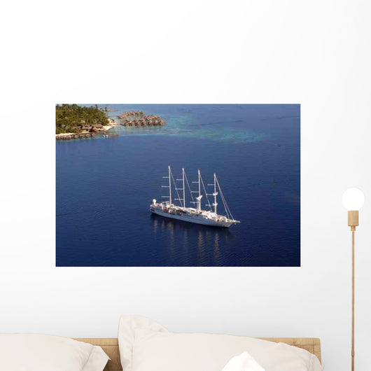 Sailing Cruise Ship Bora Bora Wall Decal
