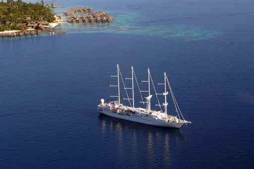 Sailing Cruise Ship Bora Bora Wall Decal