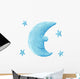 Blue Moon Wall Decal Sticker Set
