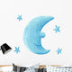 Blue Moon Wall Decal Sticker Set