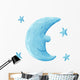Blue Moon Wall Decal Sticker Set