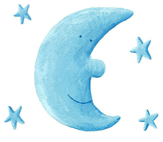 Blue Moon Wall Decal Sticker Set