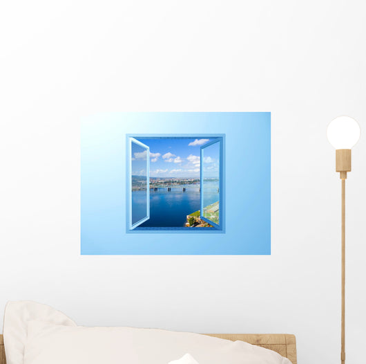 Window With River View Wall Mural