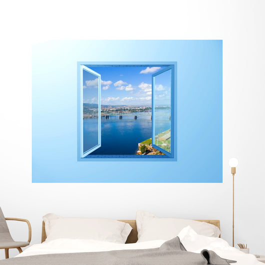 Window With River View Wall Mural