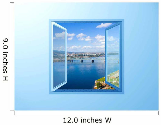 Window With River View Wall Mural
