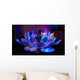 A Lilac-blue Crystal Lotus Wall Mural