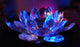 A Lilac-blue Crystal Lotus Wall Mural