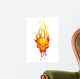 skull in flames Wall Decal