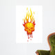 skull in flames Wall Decal
