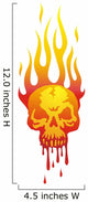 skull in flames Wall Decal