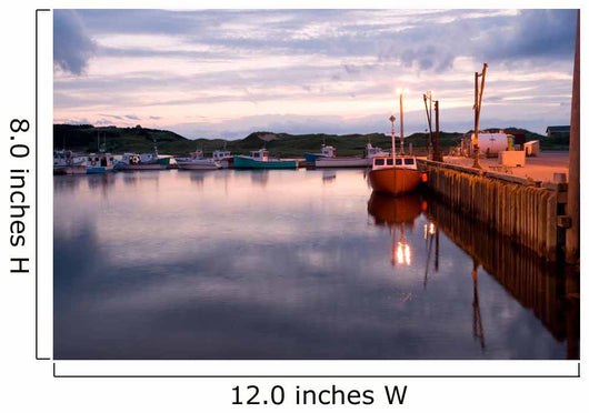Boats in Inverness harbor, Cape Breton, Nova Scotia Wall Mural