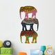 Ethnic Elephants Wall Decal