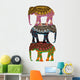 Ethnic Elephants Wall Decal
