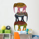 Ethnic Elephants Wall Decal
