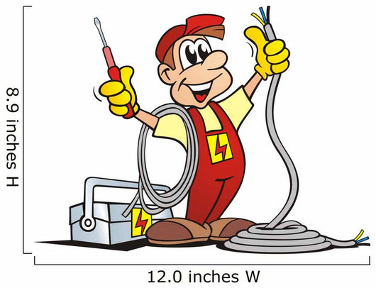Job: Electrician with Toolbox Wall Decal