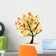 Happy celebration, funny tree with holiday symbols Wall Decal