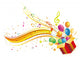 gift box and music Wall Decal