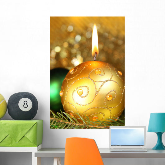 Goldene Kugelkerze Wall Mural