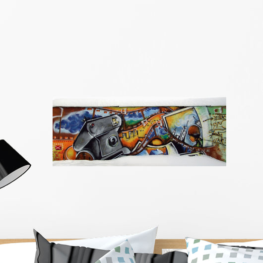 Graffiti Picture on the Wall Wall Mural