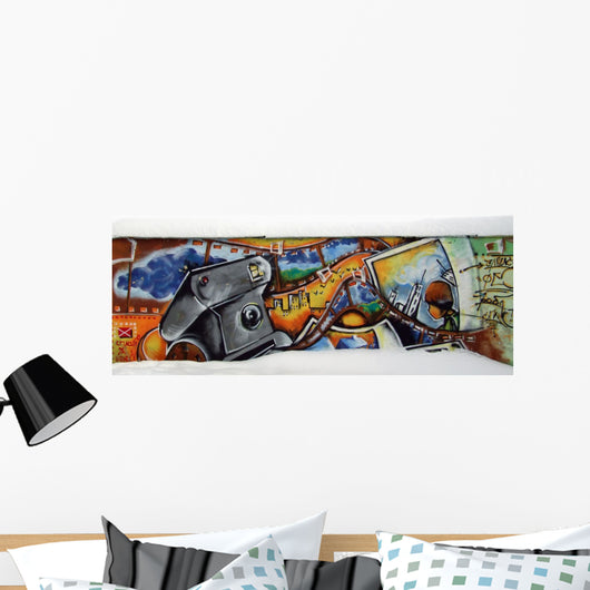 Graffiti Picture on the Wall Wall Mural