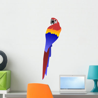 Parrot Wall Decal shown on a wall
