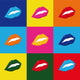 pop art lips Wall Mural