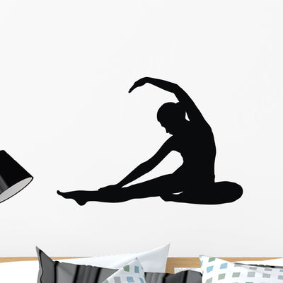 Fitness Exercises Wall Decal shown on a wall