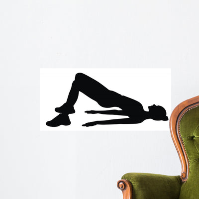 Fitness Exercises shown on a wall