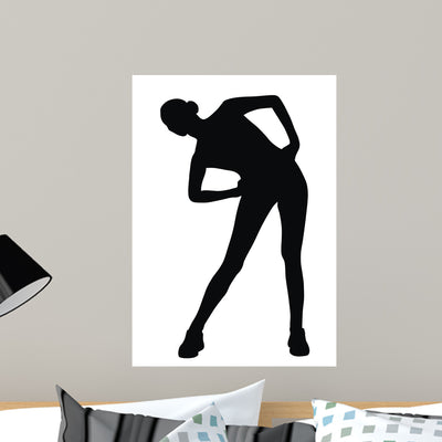 Fitness Exercises shown on a wall