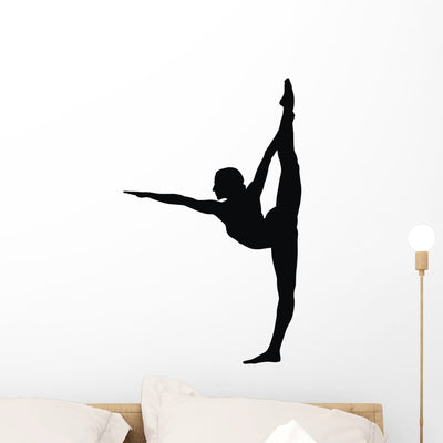 Gymnastic Wall Decal shown on a wall