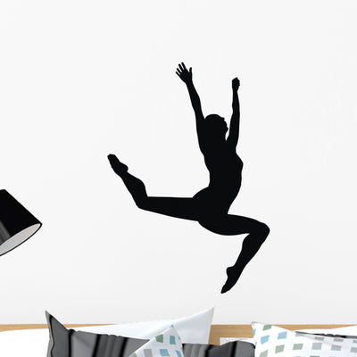 Gymnastics Woman Silhouette shown on a wall
