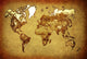 ancient map  world on old paper Wall Mural