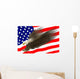 Flying Eagle & Us Flag Wall Mural