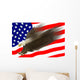 Flying Eagle & Us Flag Wall Mural