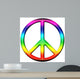 Rainbow Peace Sign Wall Decal