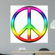 Rainbow Peace Sign Wall Decal