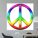 Rainbow Peace Sign Wall Decal