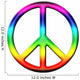 Rainbow Peace Sign Wall Decal