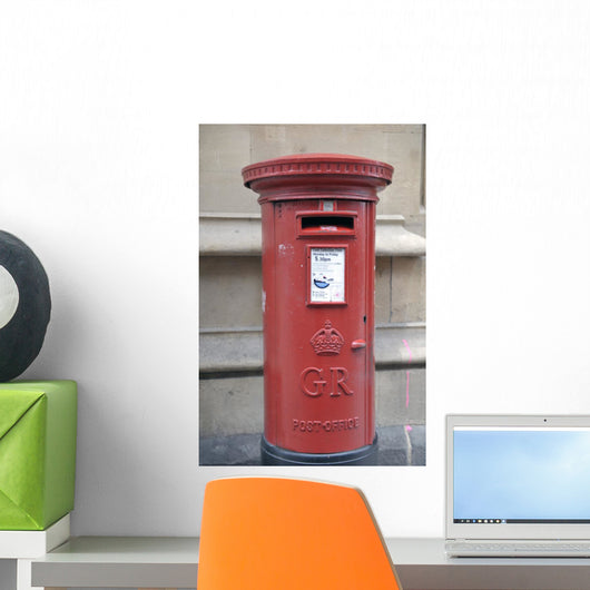 British Red Pillar Post Wall Mural