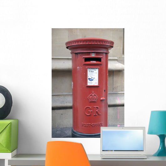 British Red Pillar Post Wall Mural
