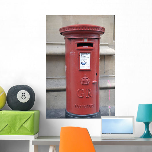 British Red Pillar Post Wall Mural