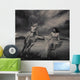 Young Beauty Running With a Horse Wall Mural