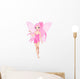 Cute Pink Fairy Pointing Wall Decal