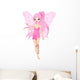 Cute Pink Fairy Pointing Wall Decal