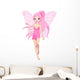 Cute Pink Fairy Pointing Wall Decal