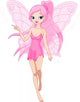 Cute Pink Fairy Pointing Wall Decal