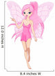Cute Pink Fairy Pointing Wall Decal